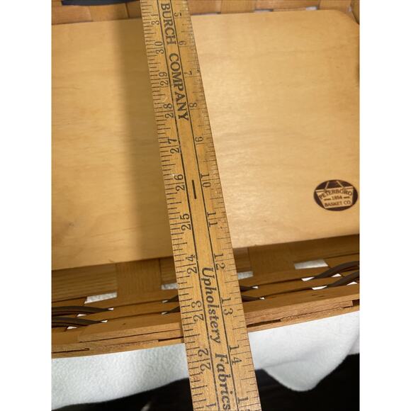 Vintage Peterboro Basket Company w/ Leather Handles- EUC - Picture 7 of 12